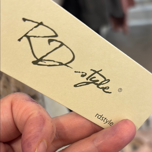 RD Style Abstract Print Skirt - Brown and Cream - Picture 3 of 4